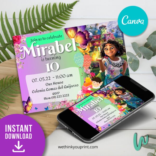 Digital Disney Birthday Invitation