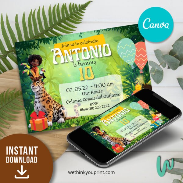 Disney Encanto: Antonio Madrigal Birthday Invitation
